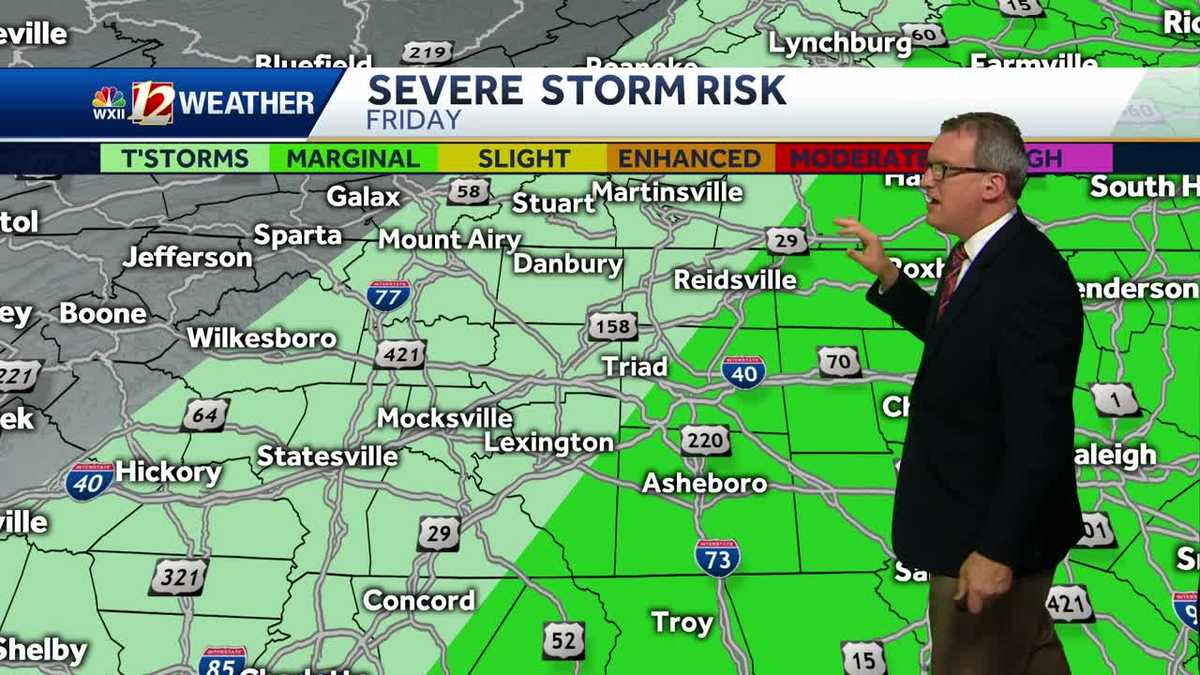 WATCH: Cloudy, breezy and warm Friday, late storms bring cool down