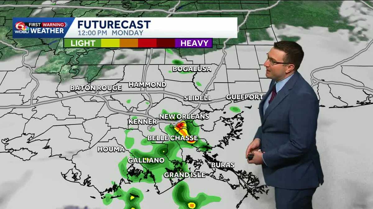 A chance of showers and storms will be expected each day