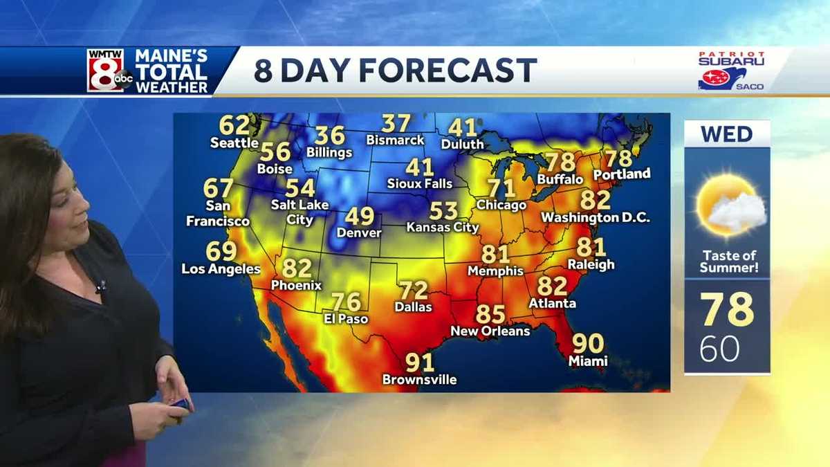 Gray Monday followed by a mid-week taste of summer