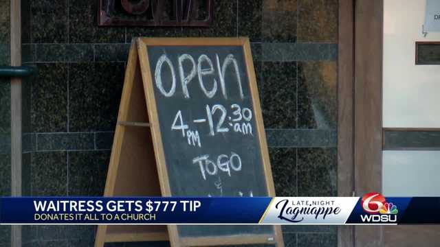 Local waitress who got a $777.00 tip, donates it all to church - Vimarsana News