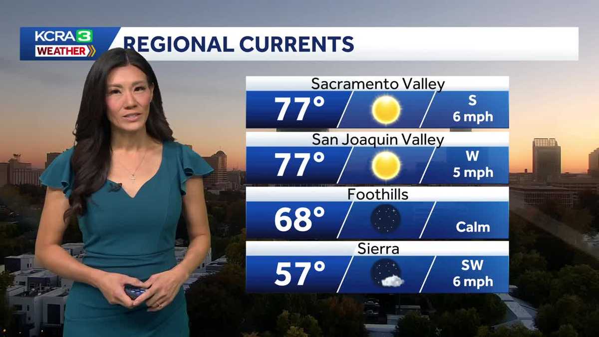 NorCal forecast: Warm and pleasant start to the work week