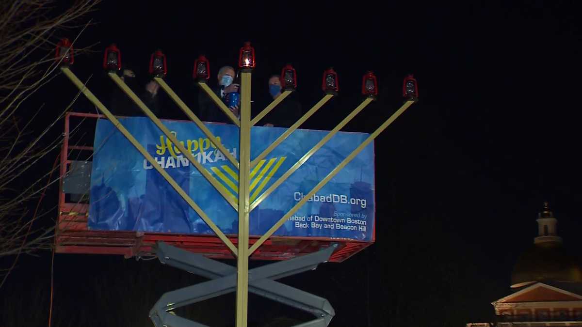 Massachusetts governor, Boston mayor help light Menorah on first night of Hanukkah