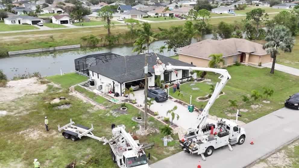 Crews working to restore power in Southwest Florida after Hurricane Milton