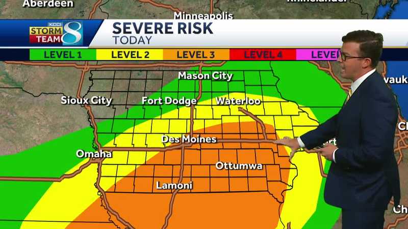 Iowa weather: Heavy rain Tuesday followed by strong storms