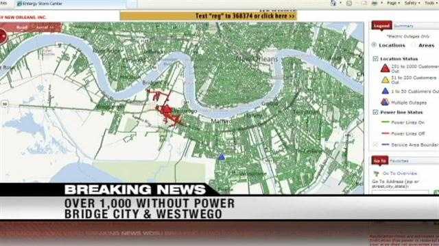 Over 1,000 without power Thursday morning