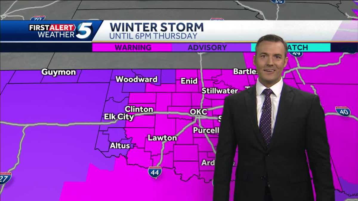 Oklahoma expected to see more snow Thursday