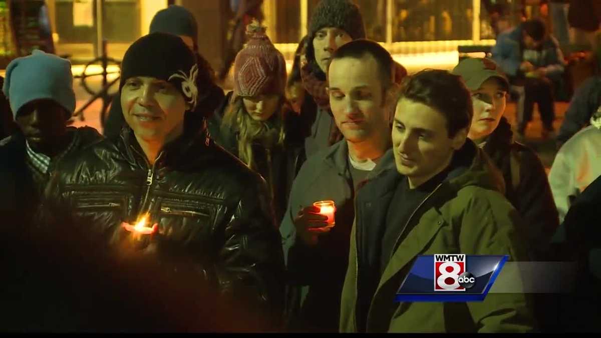 Dozens gather in Monument Square to remember the life of Chance Baker