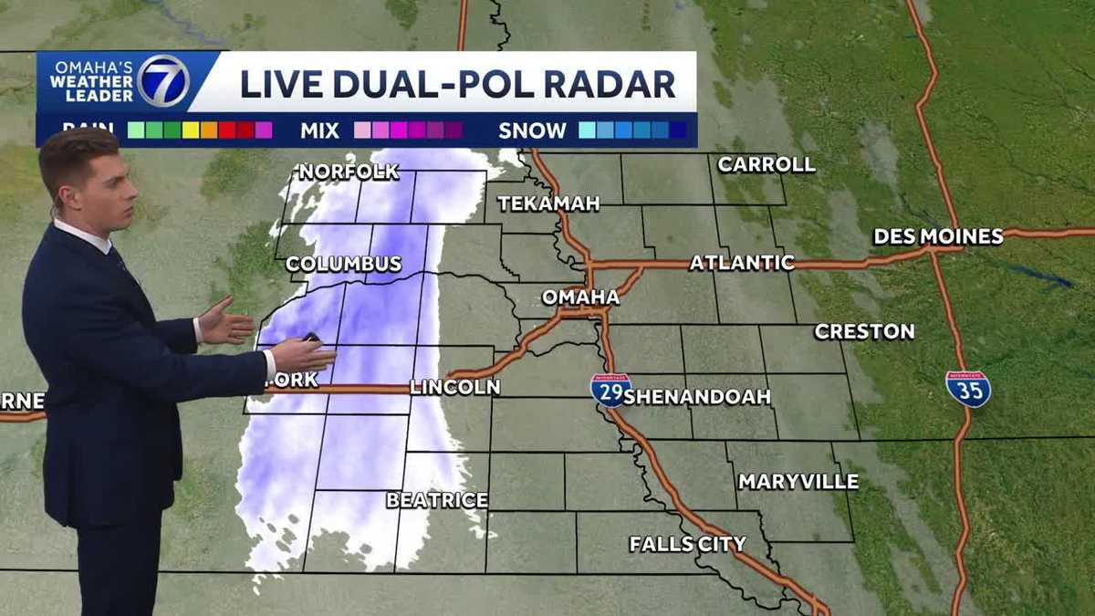 Light snow Saturday evening in eastern Nebraska