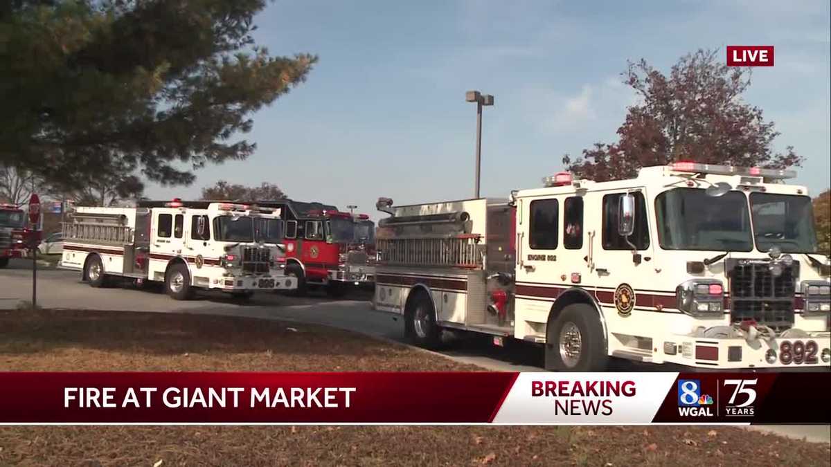 Fire at Giant forces evacuation in York County, Pa.