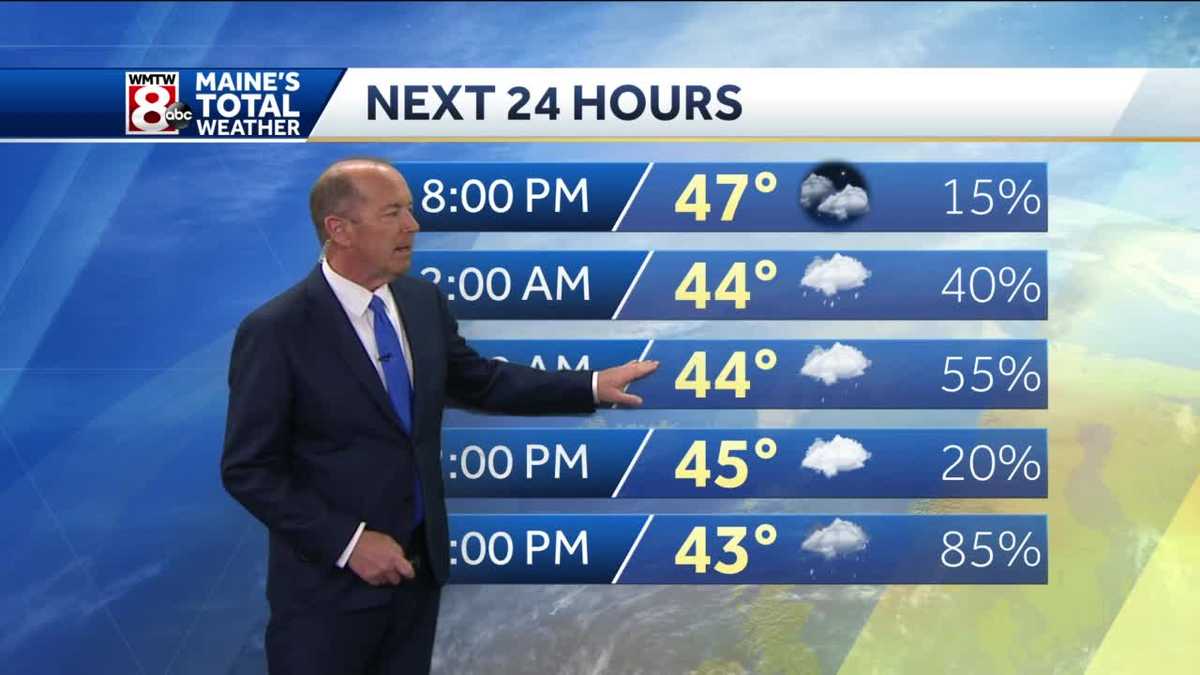 Showers more numerous overnight