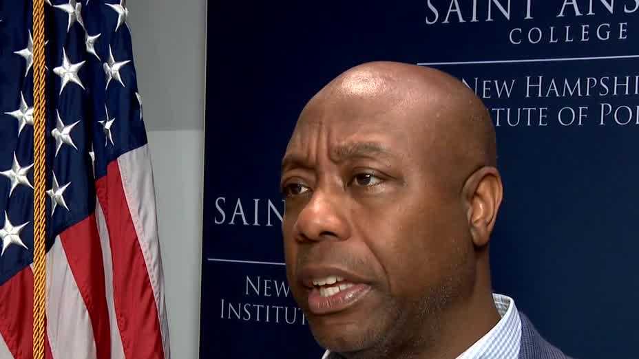 Tim Scott campaigns in New Hampshire to large crowds