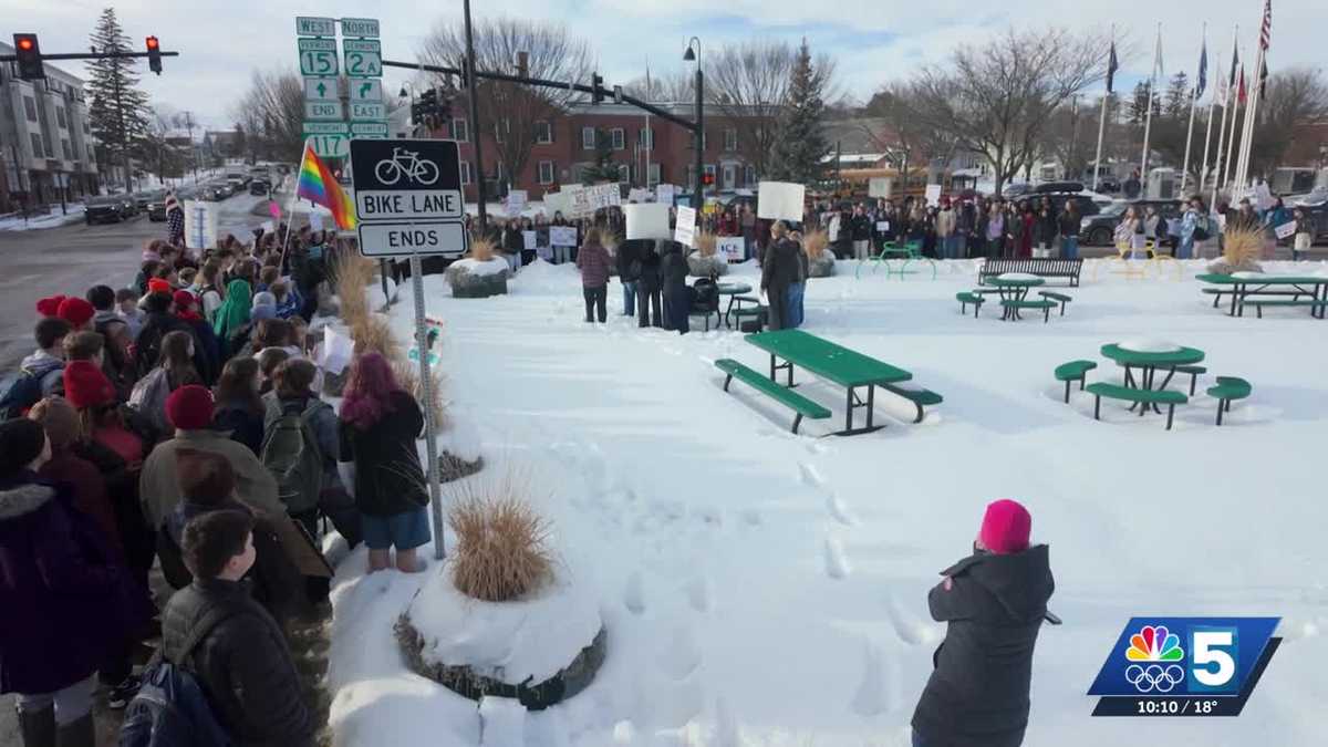 Essex High School students hold walkout to protest ICE activity in Vermont
