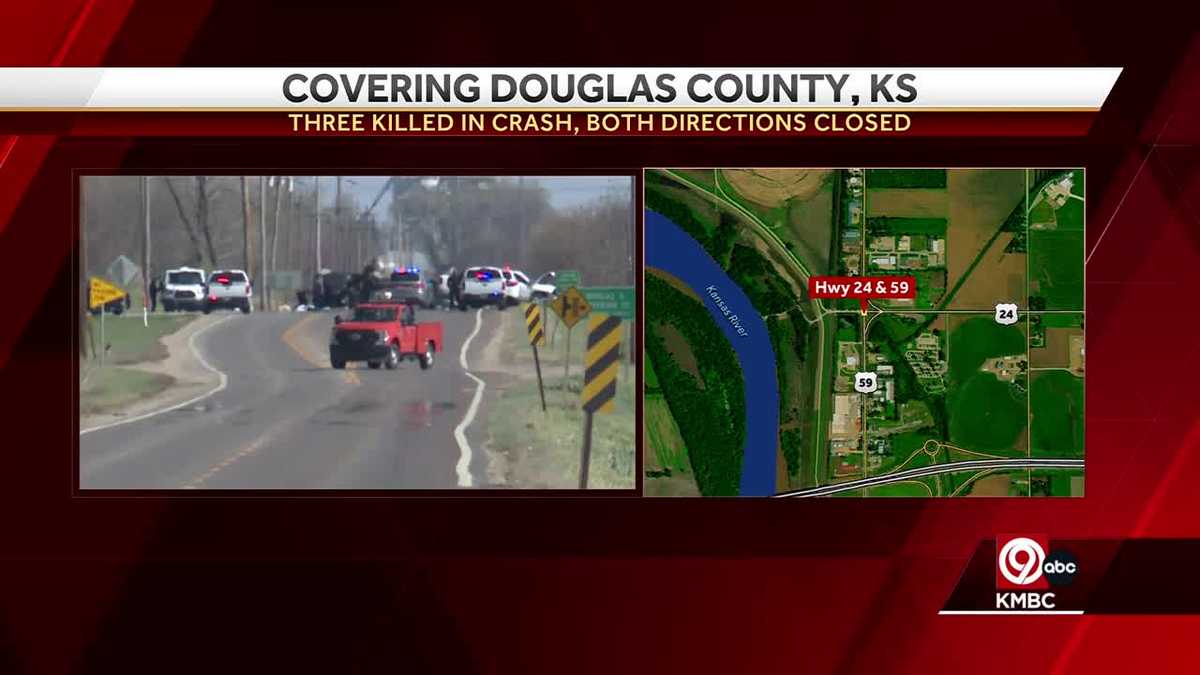 Kansas Highway Patrol identifies 3 killed in crash in Douglas County
