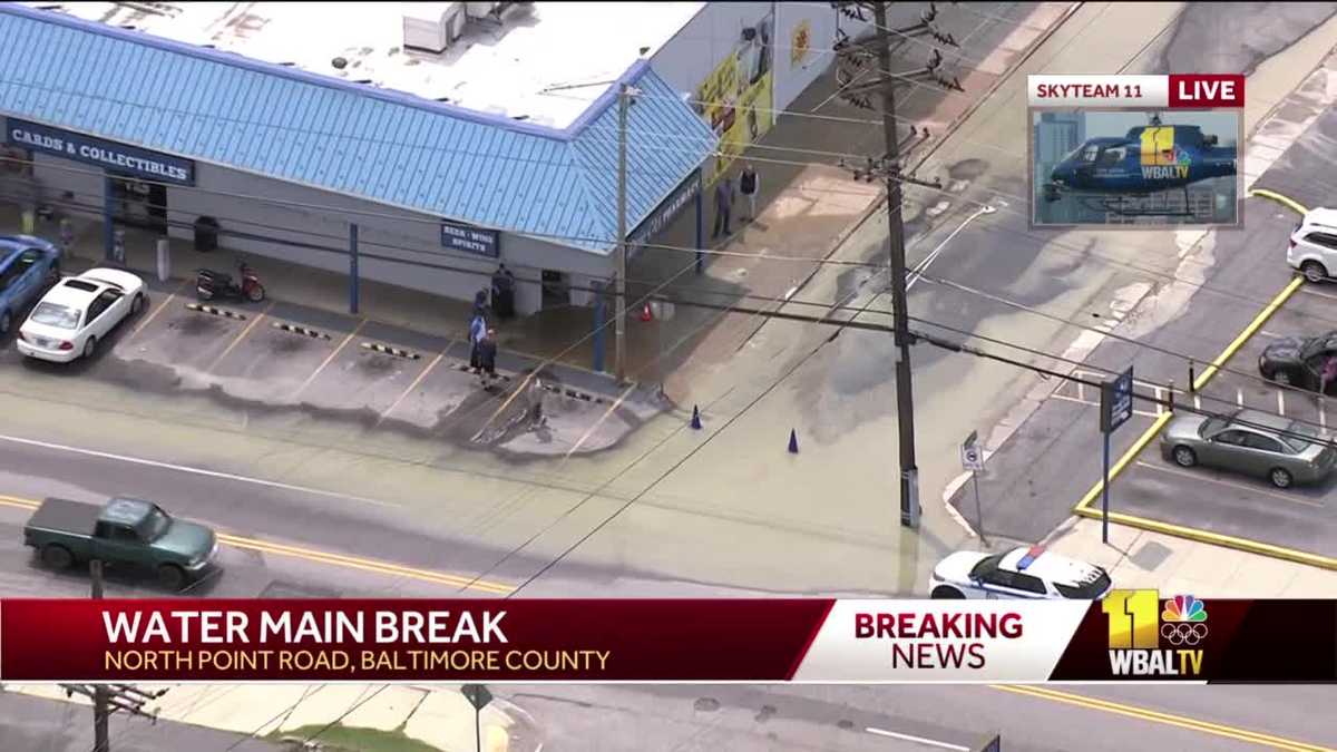 Watermain break in Dundalk at Ashwood, North Point roads