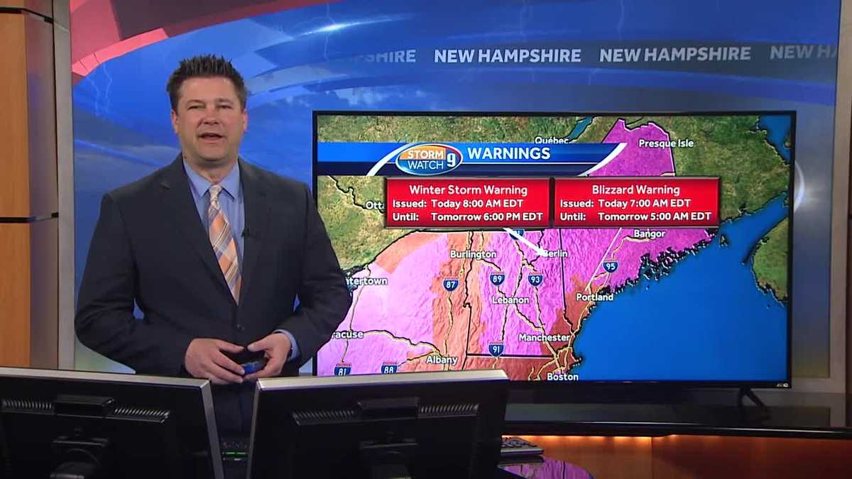 WATCH Snow moving into New Hampshire this morning