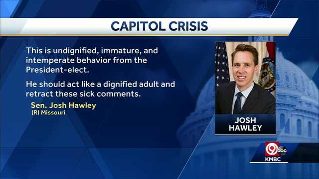 Sen. Josh Hawley responds after President-elect Joe Biden's comments - Vimarsana News