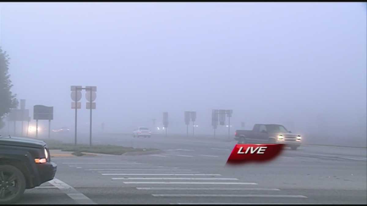 Dense fog causes low visibility across our area