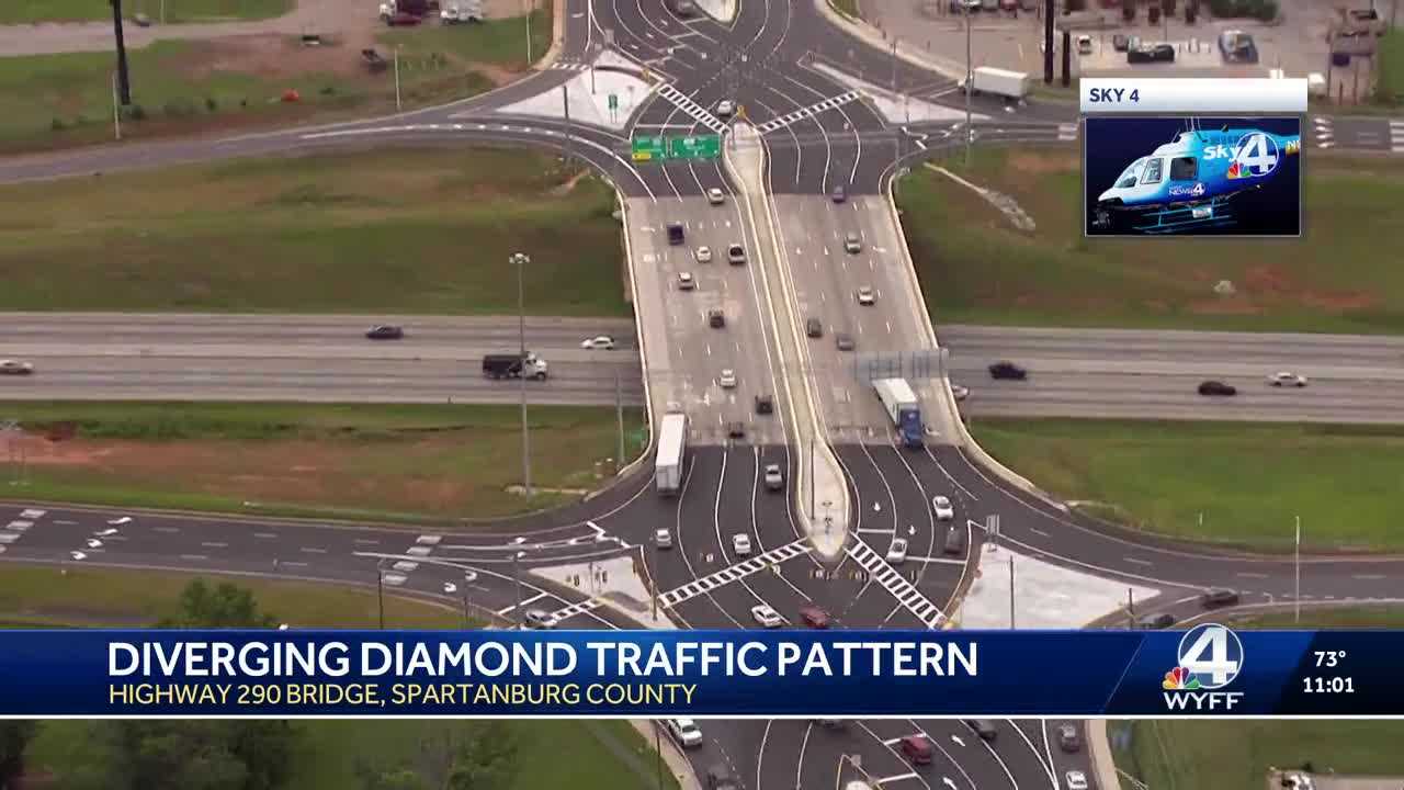 Diverging Diamond' traffic pattern debuts in Spartanburg County