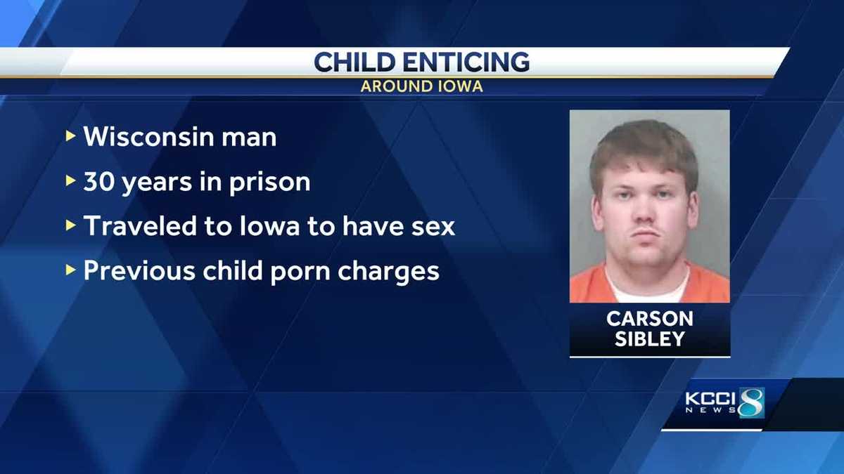 Wisconsin man sentenced in Iowa to prison for enticing minor