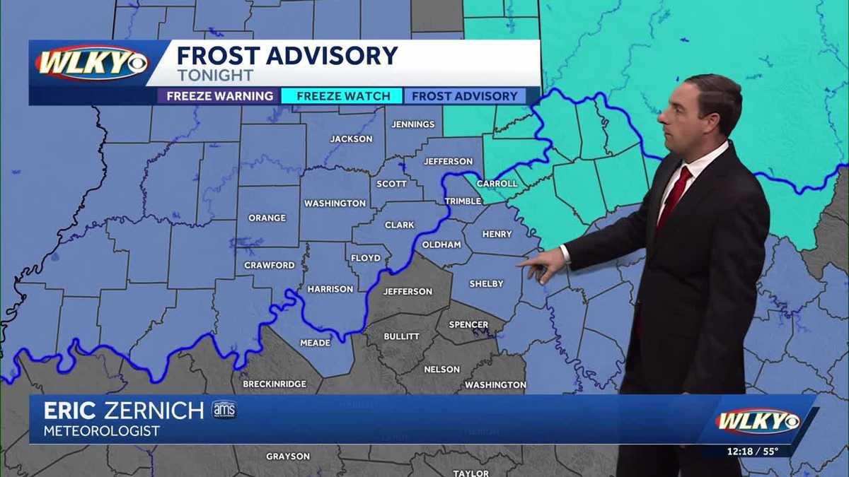 Frost Advisories issued for Thursday morning