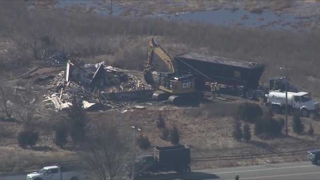 pink house demolished