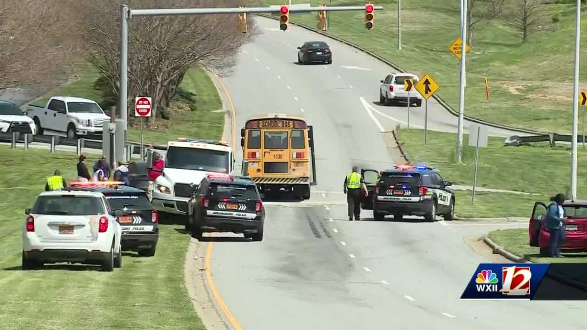Crash involving Guilford County school bus on Freeman Mill Road