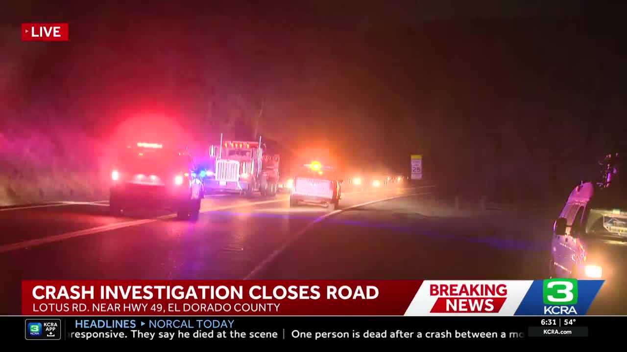 Reported hit-and-run crash shuts down El Dorado County roadway