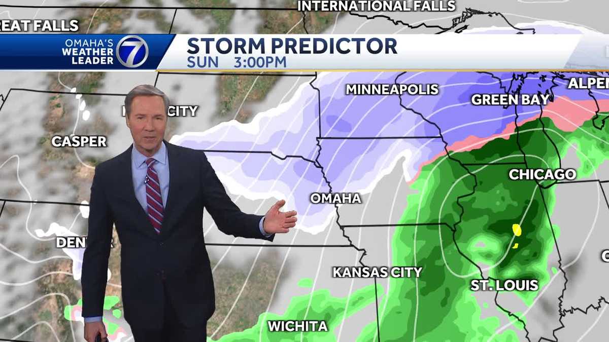 Windy tonight and weekend snow chance Omaha and colder weather