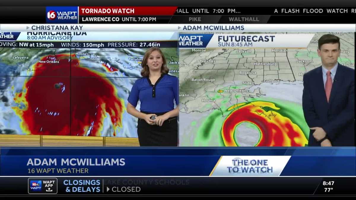 Watch Live 16 WAPT Weather Team tells us how Hurricane Ida will impact