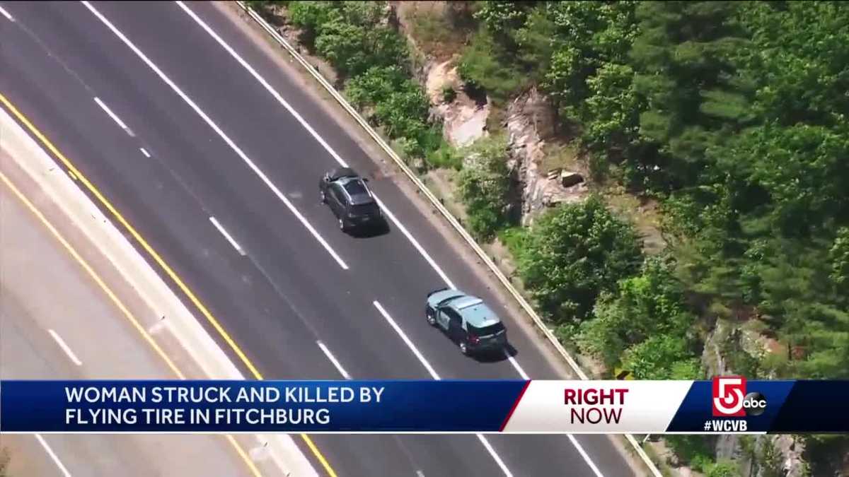 Driver sought after flying tire kills woman