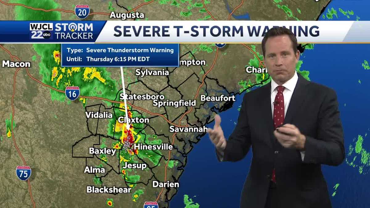 Georgia: Tornado warning issued as storms move across the state