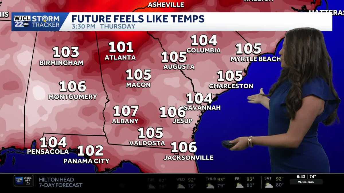 Hot and humid weather moves back into the forecast this week