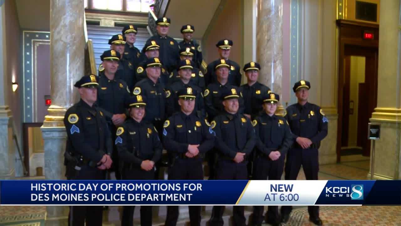 Historic Day Of Promotions For Des Moines Police Dept.