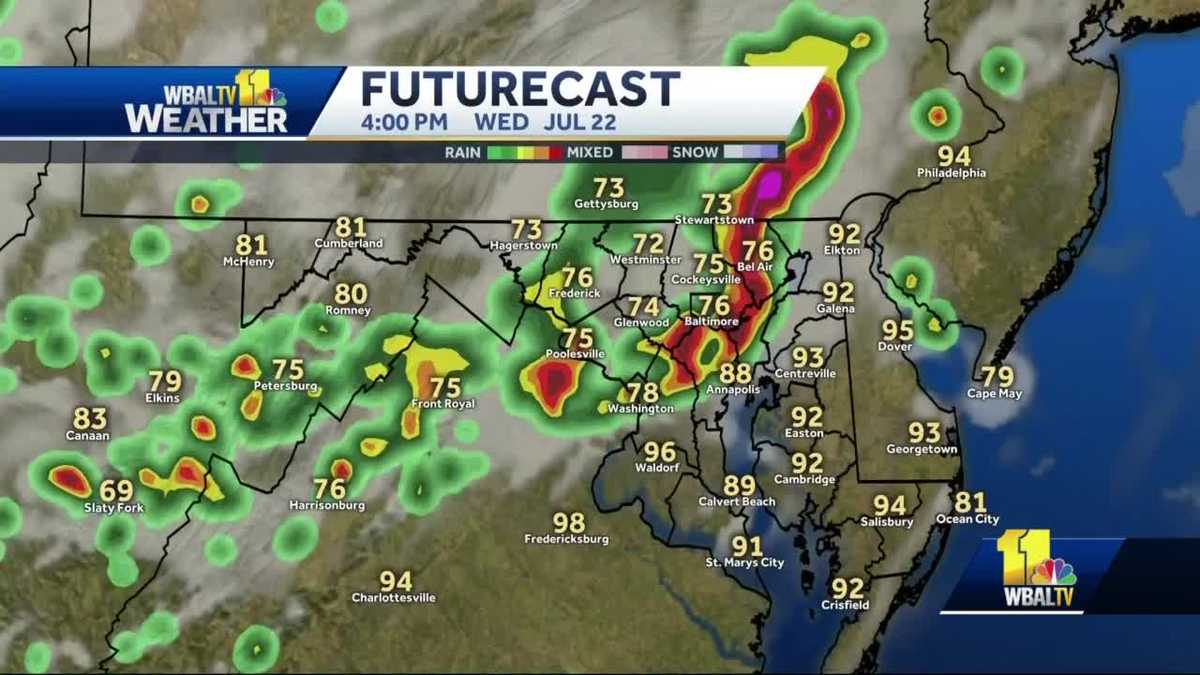 Severe afternoon thunderstorms possible Wednesday