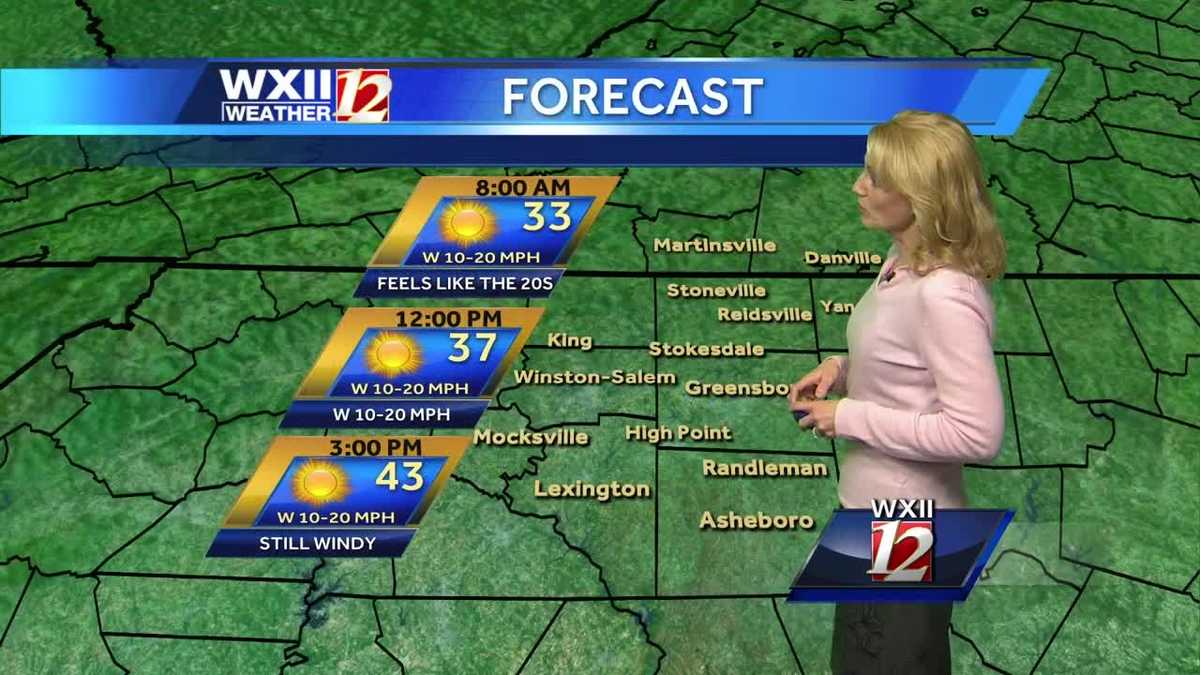 Cooler and windy Friday