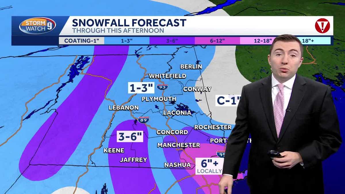 Video: Light snow tapers off, bitter cold air follows