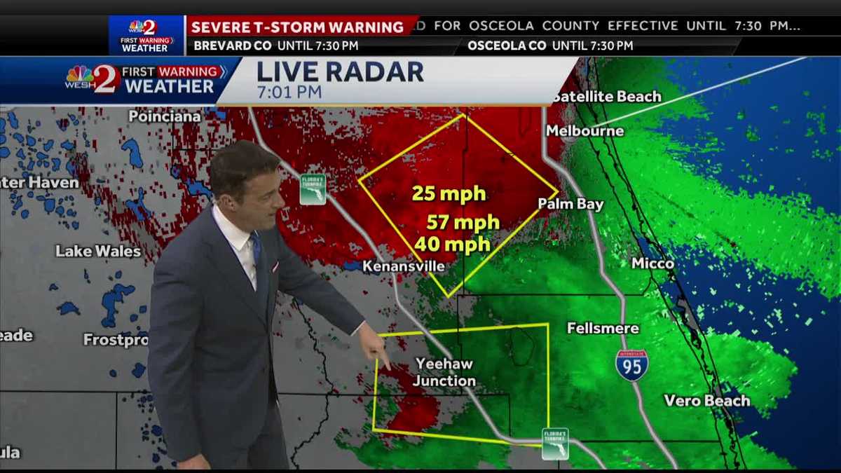 Large hail reported as strong storms move across Central Florida