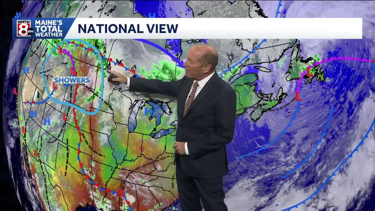 A look at where showers may arrive by morning