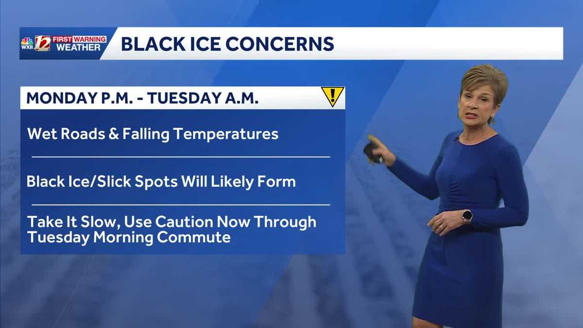 Slick and icy roads tonight into Tuesday across North Carolina