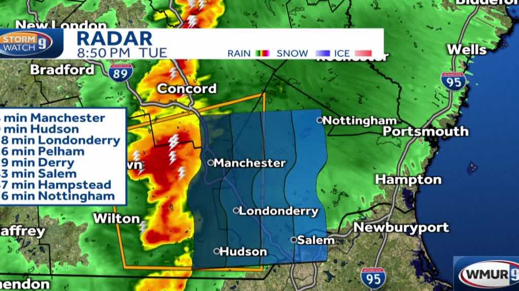 NH forecast video Tracking severe weather in southern NH