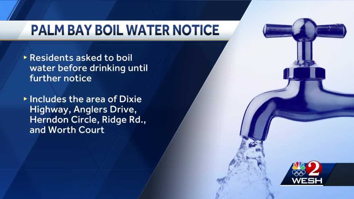 Precautionary boil water notice in effect for Palm Bay