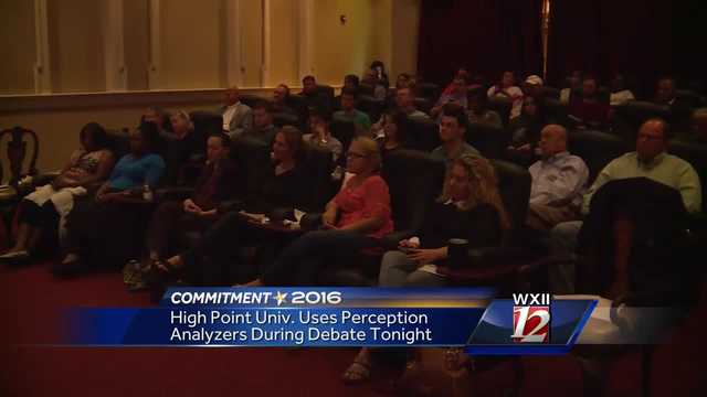 High Point University uses perception analyzers during Wednesday's debate