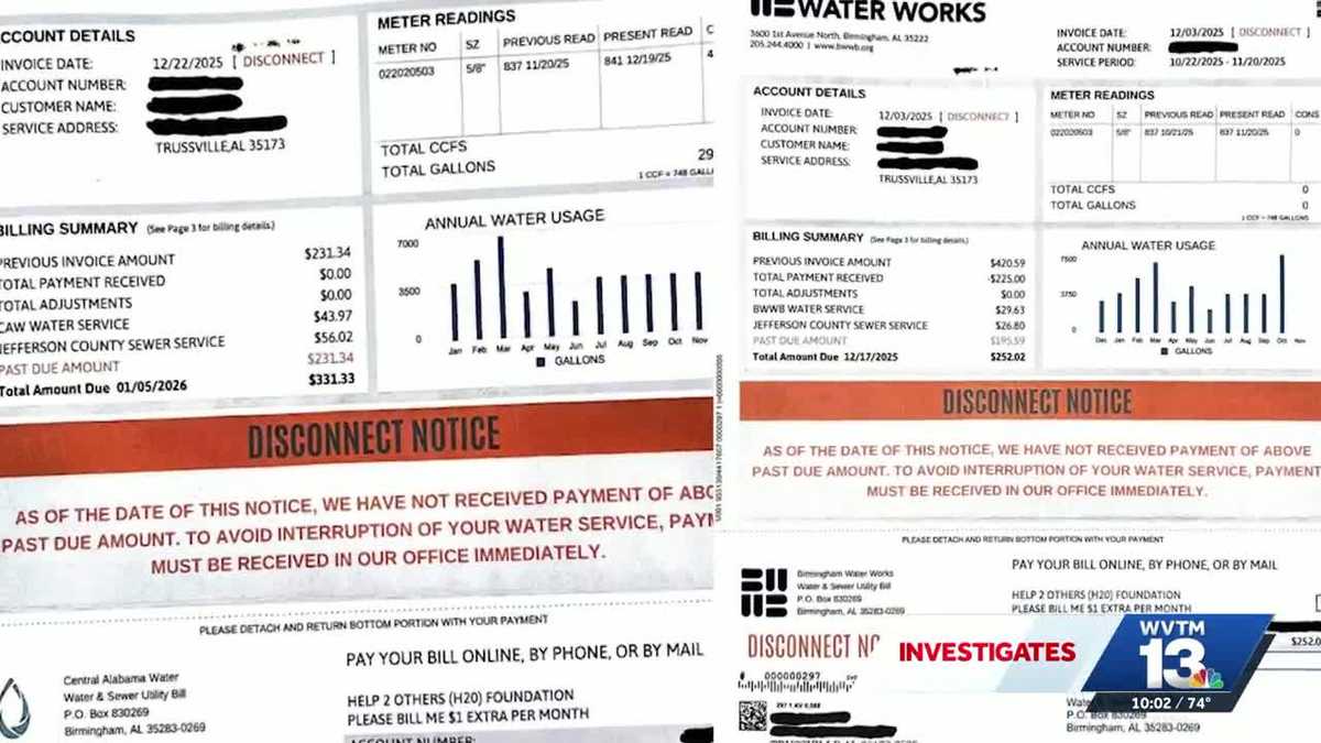 INVESTIGATES: Trussville mother challenges water bills after service cut off and charges spike