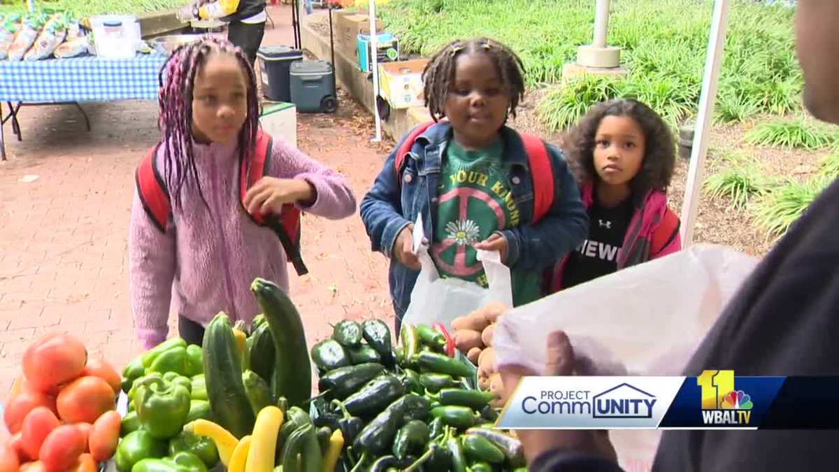 Baltimore kids get lessons in healthy eating at farmers market