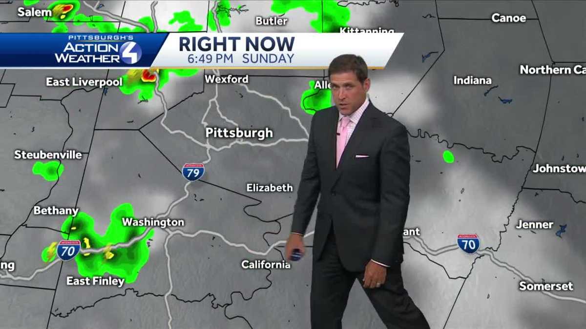 Partly cloudy tonight, partly cloudy with chance of storms Monday