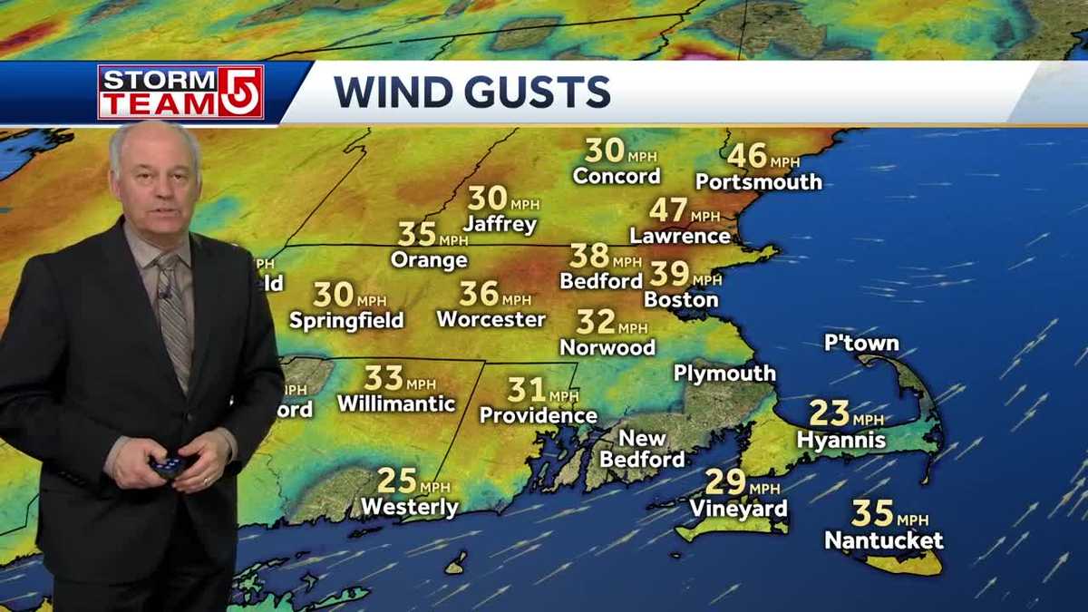 Video Wind gusts still strong after morning storm