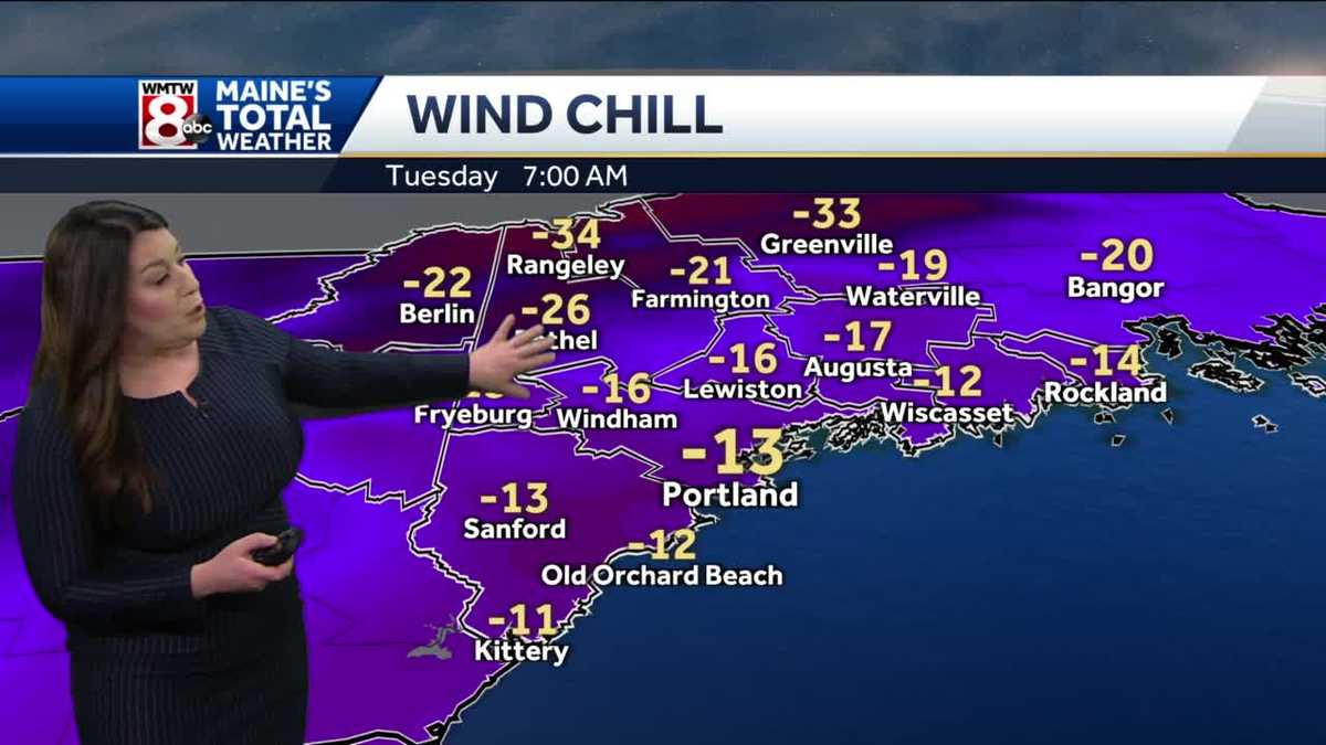 Bitter cold Tuesday, below zero wind chills all day