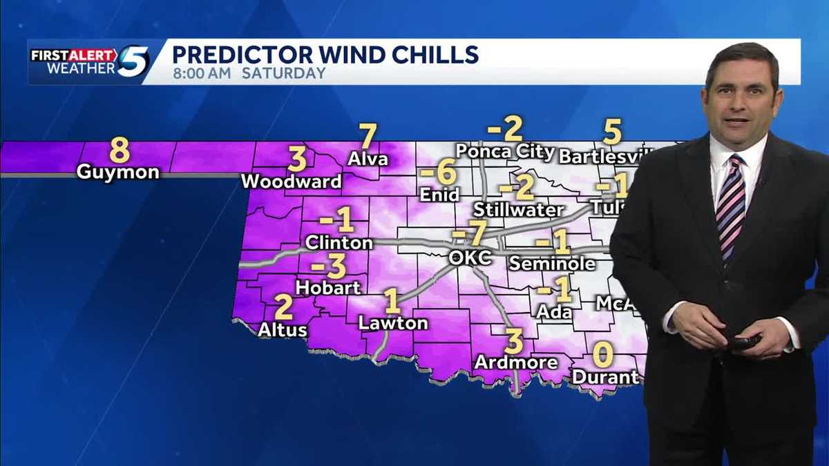TIMELINE: More bitter, cold air for Oklahoma before warmup