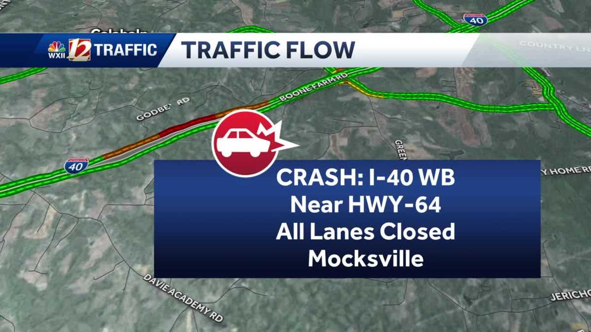 Mocksville Crash on Interstate 40 closes westbound lanes