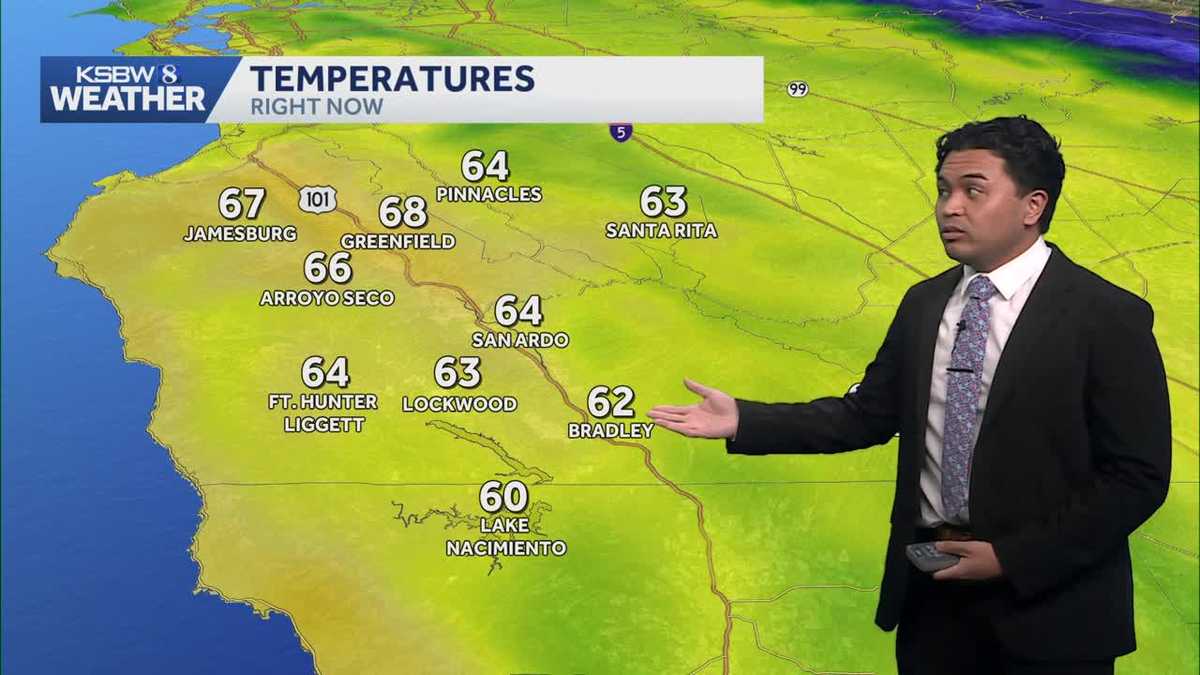 Sunny skies and mild temperatures return to the Central Coast